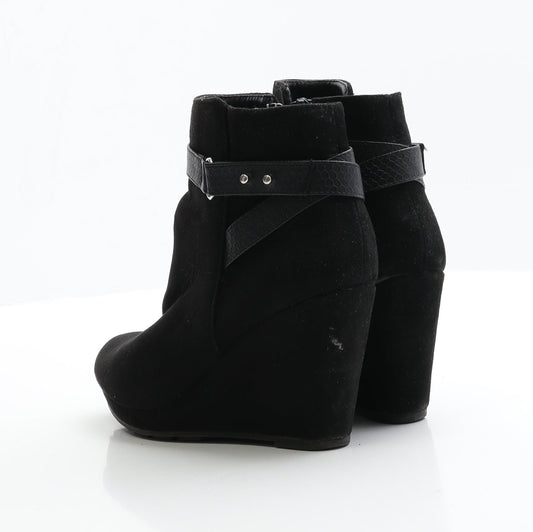 F&F Womens Black Suede Chelsea Boot 4 EUR 37