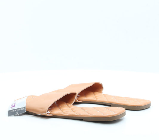 Primark Womens Orange Polyester Slip On Sandal 5 38 7