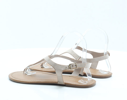Primark Womens Beige Polyamide Slingback Sandal 6 39 8