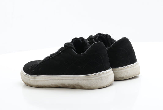 Primark Womens Black Faux Suede Trainer Flat 3