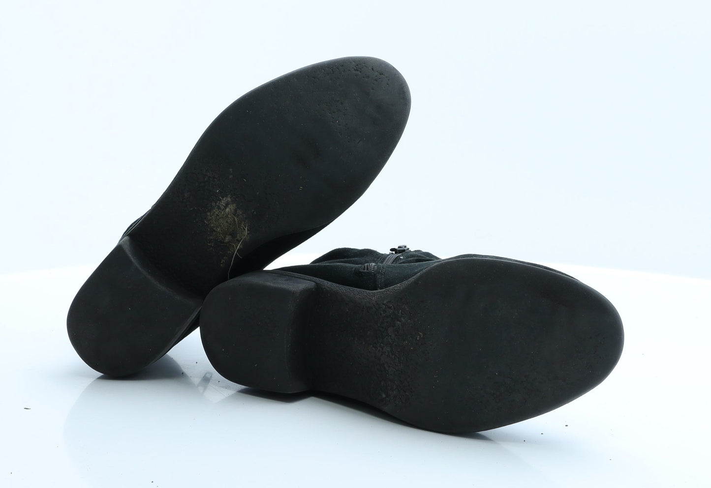 Preworn Womens Black Polyester Bootie Boot 4