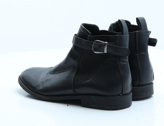 Primark Womens Black Faux Leather Chelsea Boot 4 EUR 37