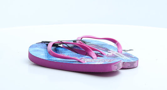 George Girls Pink Geometric Rubber Flip-Flop Flat 13 - Mermaid