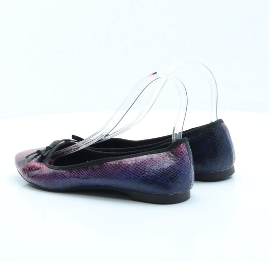 George Womens Multicoloured Animal Print Polyester Ballet Flat UK 5 EUR 38