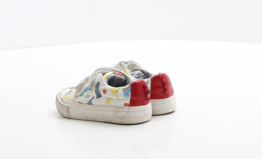 George Boys White Polyester Trainer UK 5 22 - First Walkers