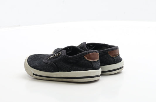 George Boys Blue Fabric Slip On Casual UK 7 24
