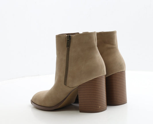Primark Womens Brown Suede Bootie Boot UK 7 40