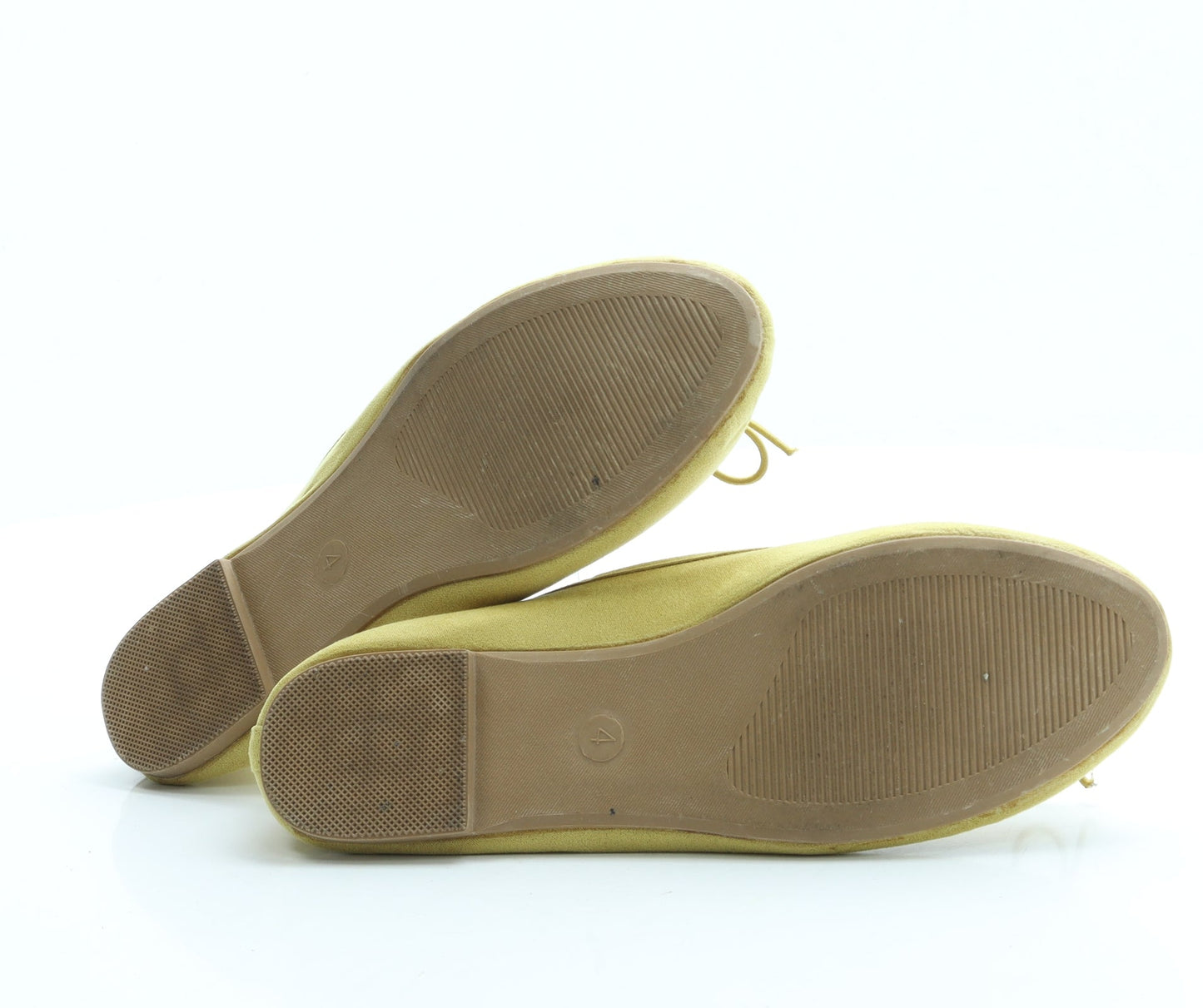 Pep&Co Womens Yellow Polyester Ballet Flat UK 4