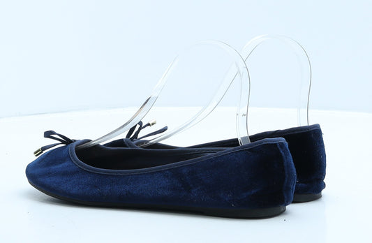 George Womens Blue Synthetic Ballet Flat UK 5 38