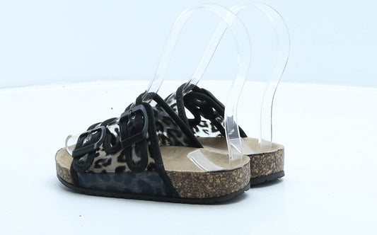 TU Girls Beige Animal Print Synthetic Slider Slipper UK 10