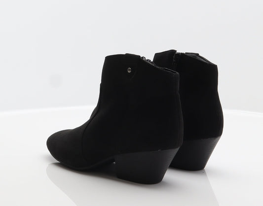 George Womens Black Polyester Bootie Boot UK 4 37