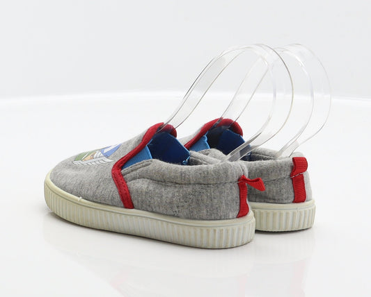 F&F Boys Grey Polyester Slip On Casual UK 6 23 - Marvel, Avengers