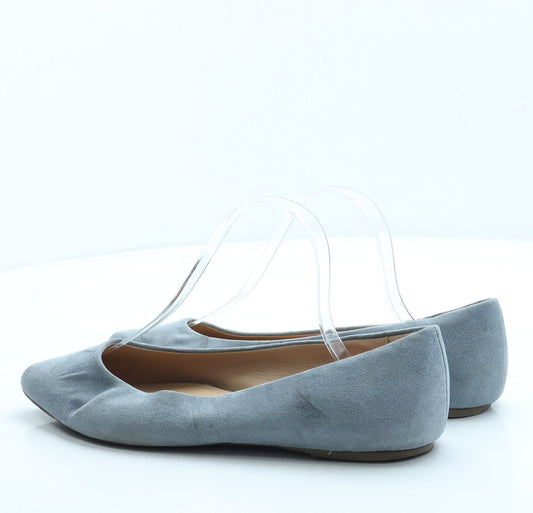 George Womens Blue Suede Flat UK 7