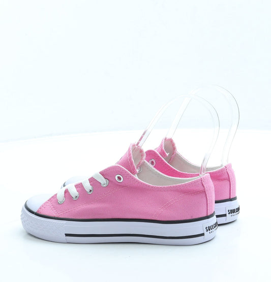 SoulCal&Co Girls Pink Fabric Trainer UK 13 31.5