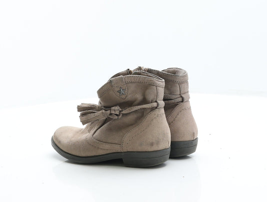 F&F Girls Brown Synthetic Cowboy Boot UK 11 29