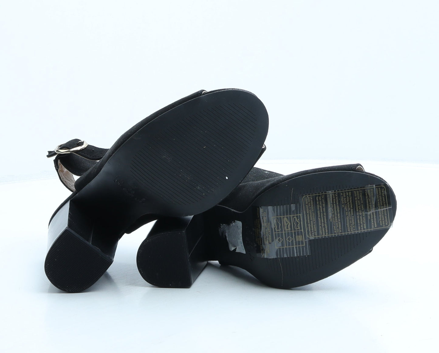 Primark Womens Black Suede Slingback Heel UK 3 36