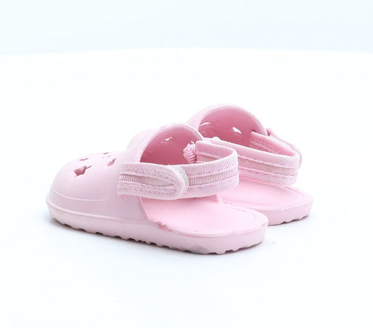 Preworn Girls Pink Rubber Clog Sandal UK 4 20