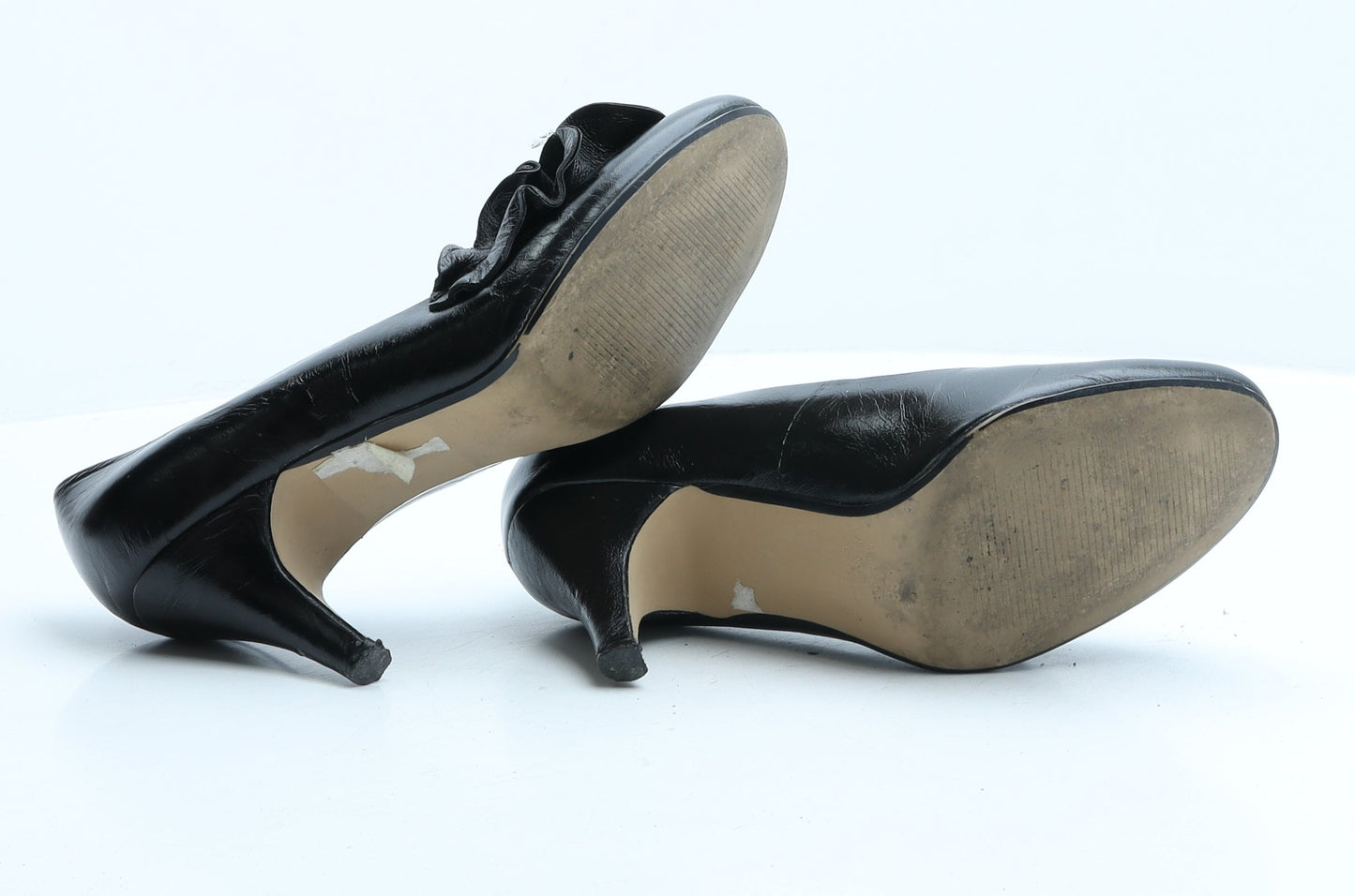 Preworn Womens Black Synthetic Court Heel UK 5 38