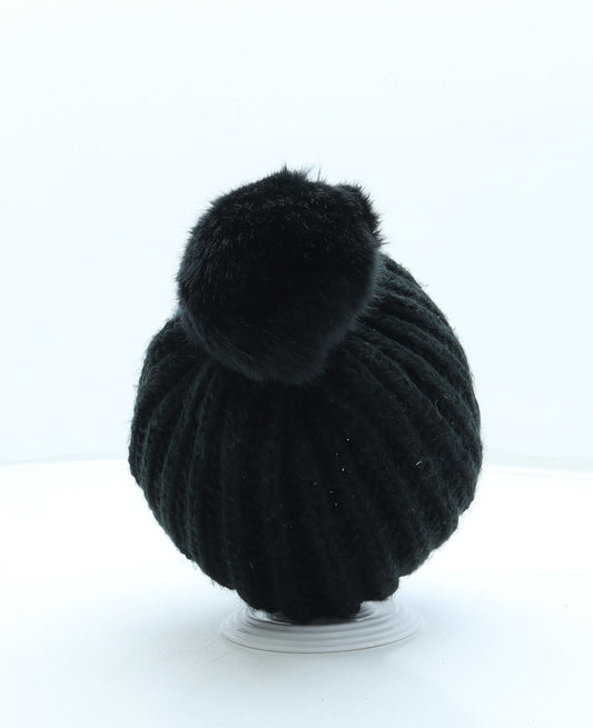 Primark Womens Black Acrylic Bobble Hat One Size