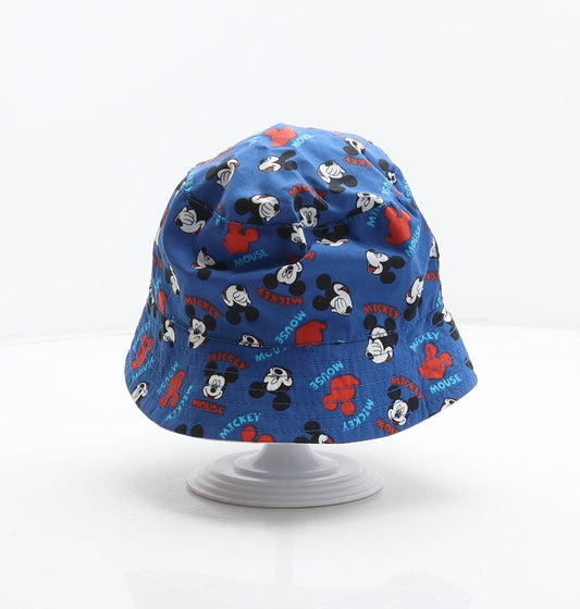 Primark Boys Blue Geometric Polyester Bucket Hat Size XS - Mickey Mouse, Disney