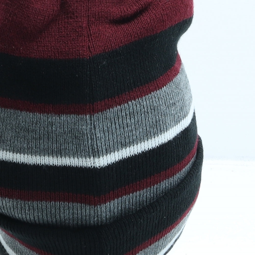 George Boys Multicoloured Striped Acrylic Beanie One Size - NYC