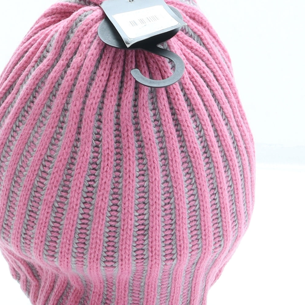 Atmosphere Womens Pink Acrylic Beanie One Size