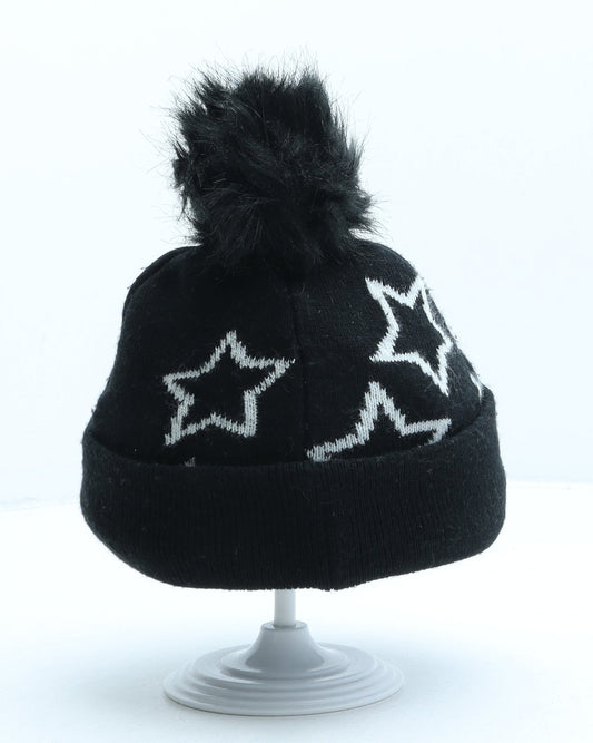 George Boys Black Geometric Acrylic Bobble Hat One Size - Star Wars