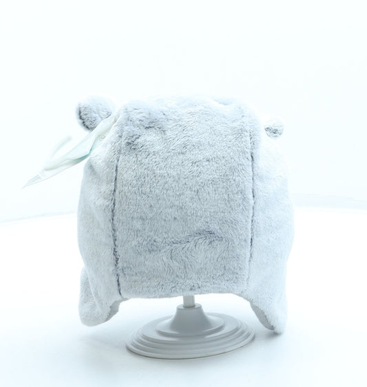 F&F Girls Grey Polyester Bonnet One Size - Bear ears