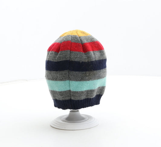 George Boys Multicoloured Striped Acrylic Beanie Size S