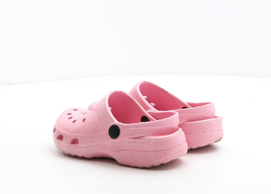 Preworn Girls Pink Rubber Clog Casual UK 12