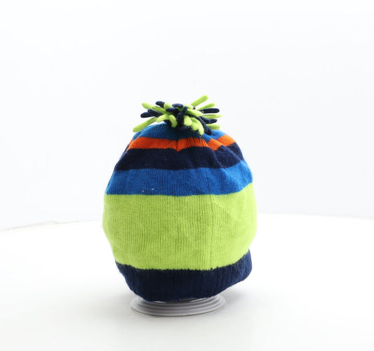 George Boys Blue Colourblock Acrylic Bobble Hat Size S - Paw Patrol