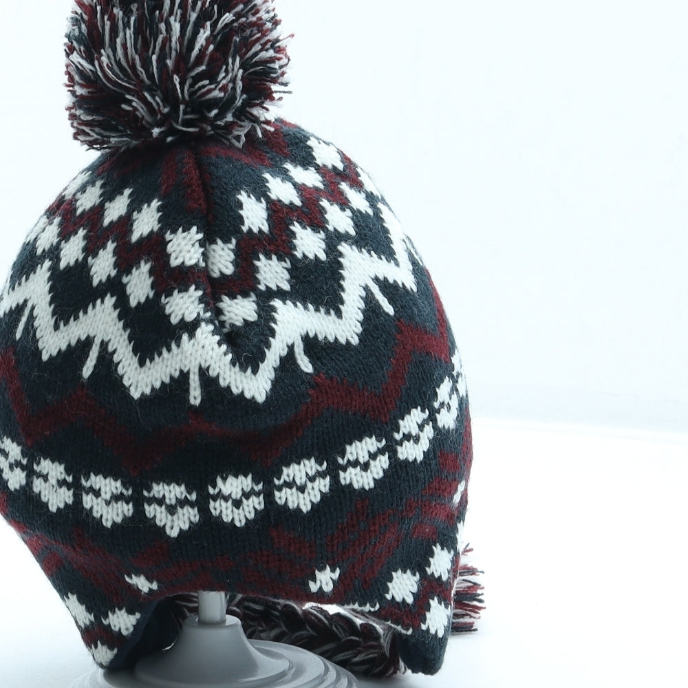 Primark Boys Blue Fair Isle Acrylic Bonnet Size S