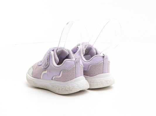 George Girls Purple Synthetic Trainer UK 5 22