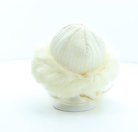 Preworn Girls Ivory Acrylic Cloche Size M