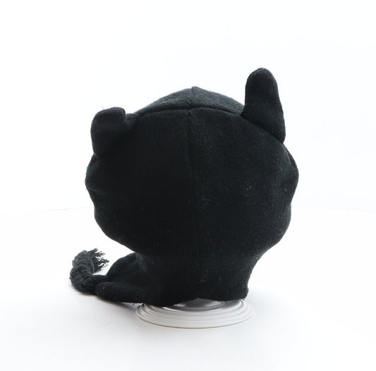 Primark Boys Black Acrylic Bonnet Size M - Batman, DC, Reflective