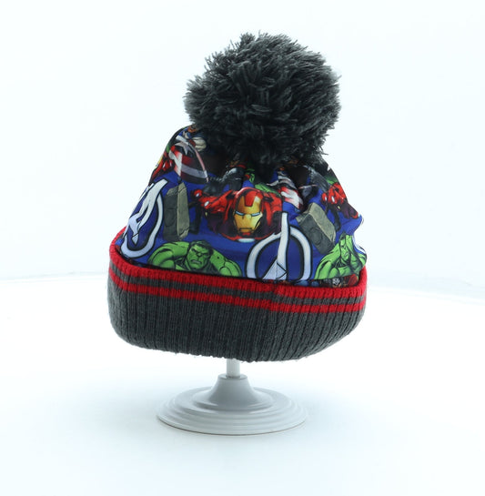 George Boys Multicoloured Geometric Acrylic Bobble Hat One Size - Marvel Avengers