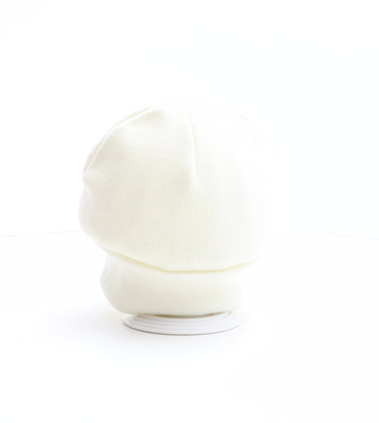 Primark Womens White Acrylic Beanie One Size