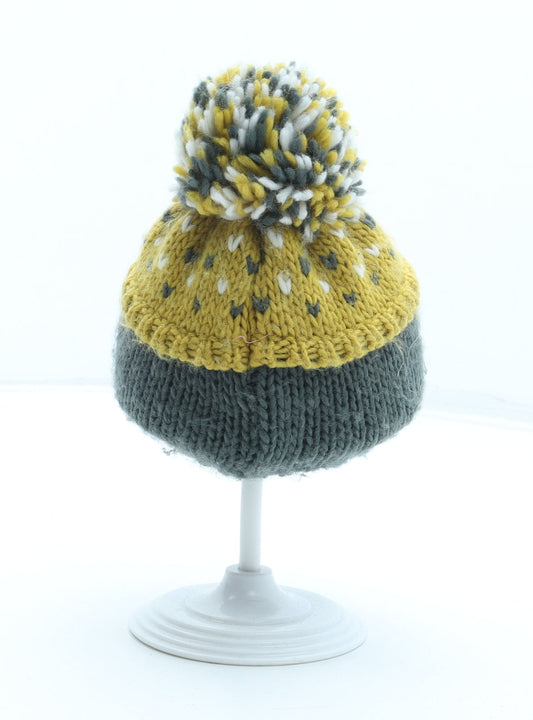 George Boys Grey Acrylic Bobble Hat Size S - Penguin