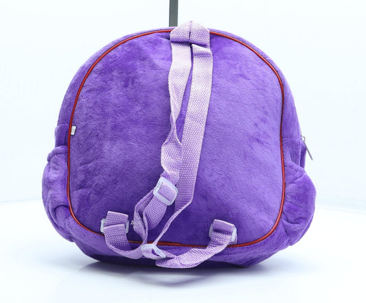Preworn Girls Purple Polyester Backpack Size Medium Zip - Devil Emoji