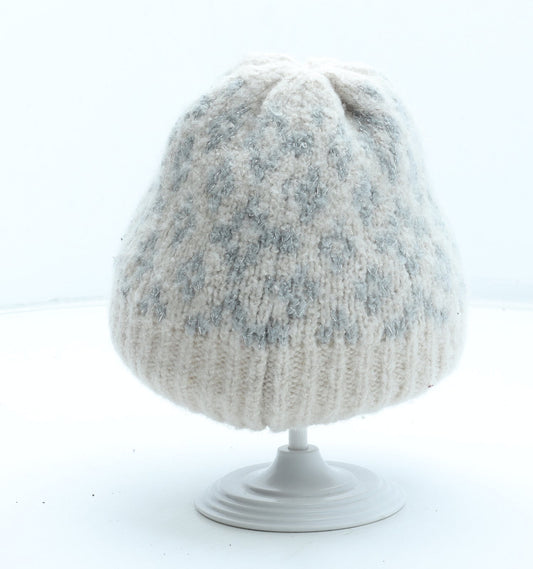 F&F Womens Pink Fair Isle Acetate Beanie One Size