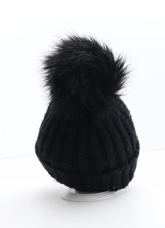 F&F Womens Black Modacrylic Winter Hat One Size