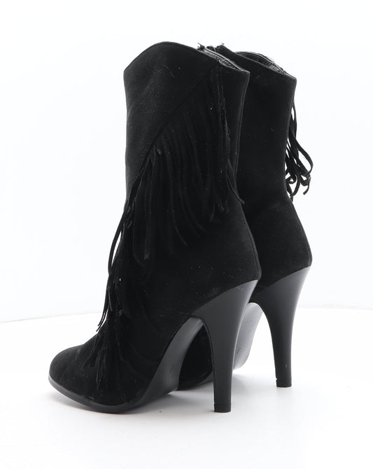 F&F Womens Black Synthetic Bootie Boot UK