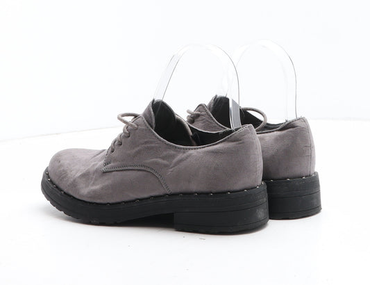 Primark Womens Grey Synthetic Oxford Casual UK