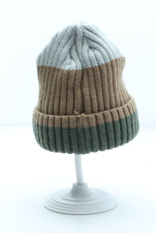 George Boys Multicoloured Colourblock Acrylic Beanie Size S - Size 4-8 years