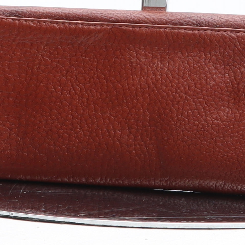 Preworn Womens Brown Polyurethane Bow Tie Wallet Size M