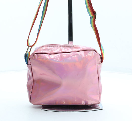 Preworn Girls Pink PVC Crossbody Size Small Zip