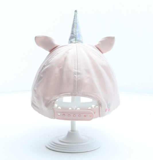 Primark Girls Pink Polyester Snapback Size Adjustable - Unicorn Size 2-4 Years