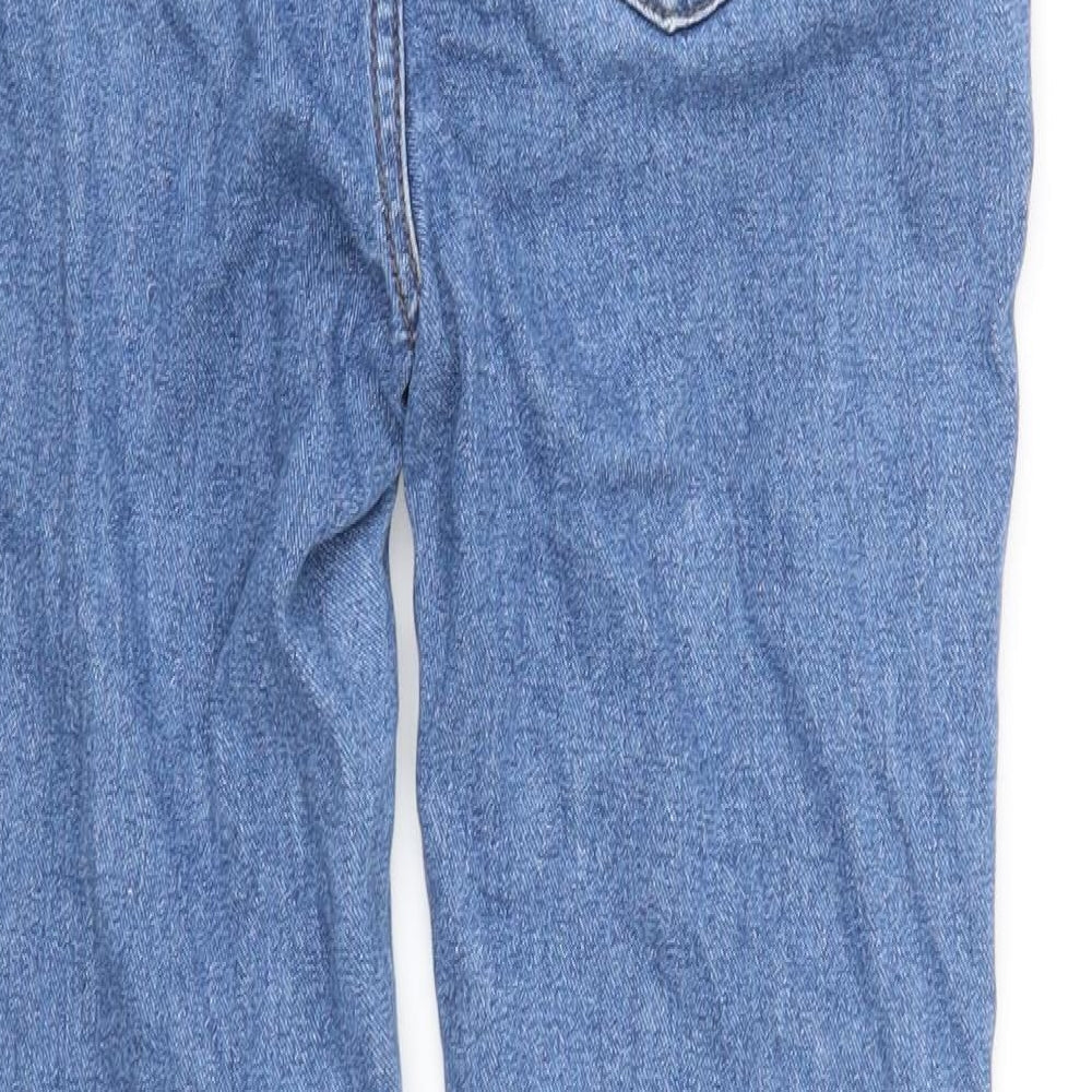 Denim & Co. Womens Blue Denim Straight Jeans Size 4 L26 in