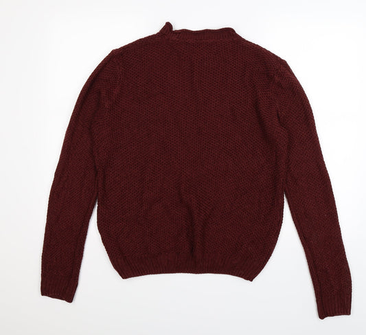 George Mens Red Knit Pullover Jumper Size M