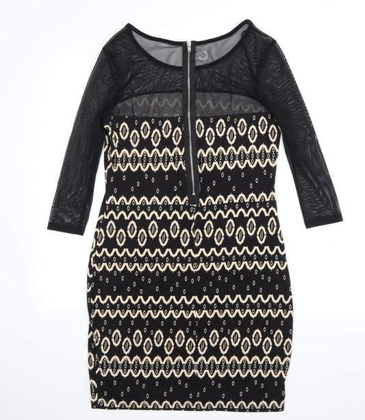 Be Beau Womens Black A-Line Size 12